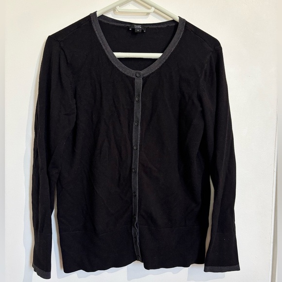 🎉4/30$🎉 Jacob Black Cardigan Sweater PTP 20in🖤 - Picture 1 of 4